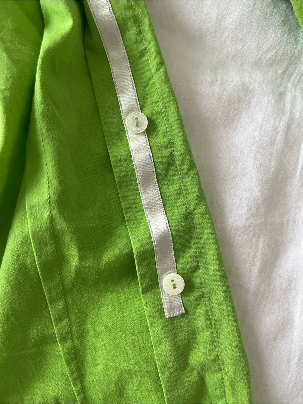 Dolce & Gabbana Lime Green Button-Down Cotton Shirt - Picture 11 of 15